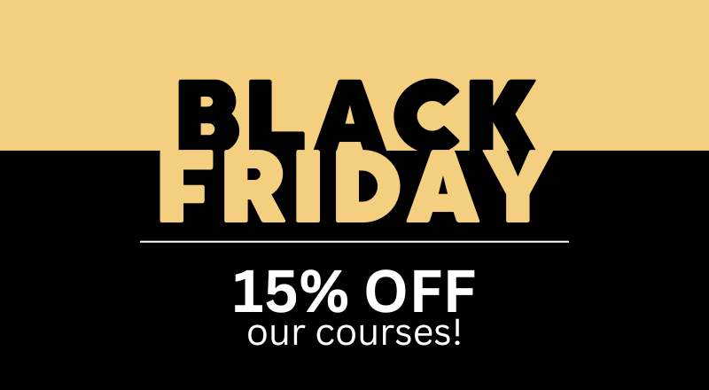 Offre Black Friday ! 15% de réduction sur tous les cours !